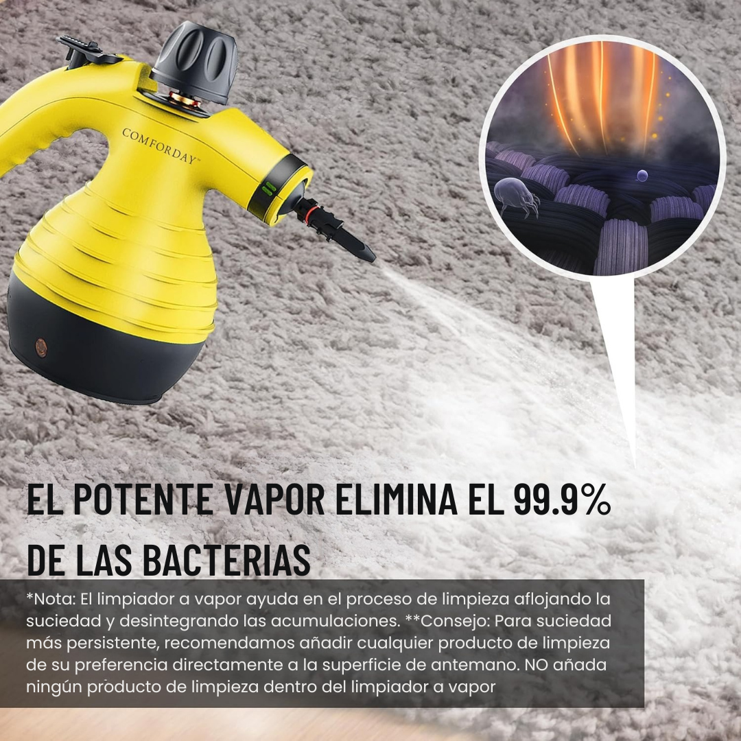 MÁQUINA PORTÁTIL DE VAPOR + 9 ACCESORIOS MULTIFUNCIONALES