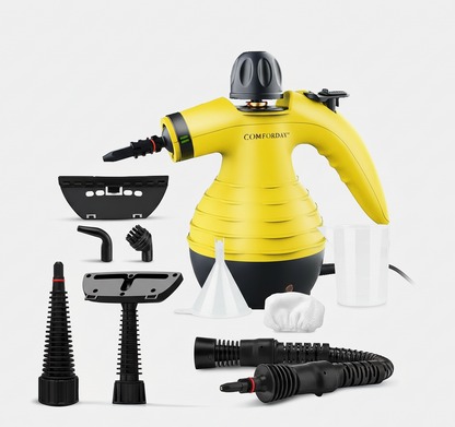 MÁQUINA PORTÁTIL DE VAPOR + 9 ACCESORIOS MULTIFUNCIONALES